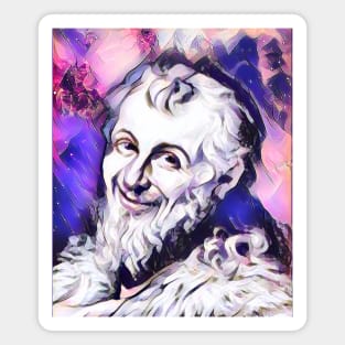 Democritus Pink Portrait | Democritus Artwork 5 Magnet